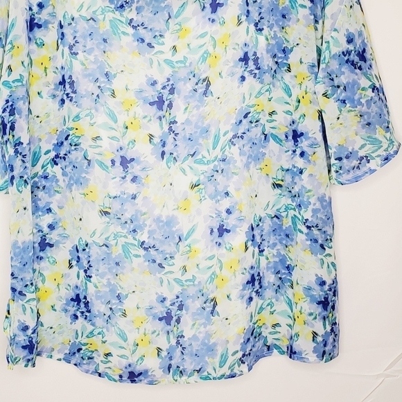 Jason Wu Embroidered Floral Blouse And Cami Size M Sheer Loose Flowy Top Beaded - Picture 4 of 16